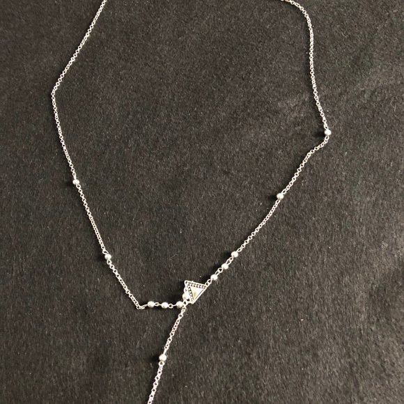 Long women's necklace metal chain beads 35" - Picture 4 of 4